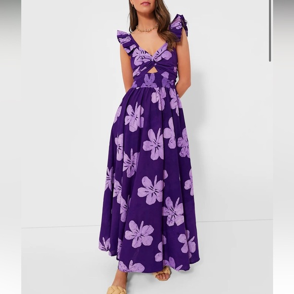 Tuckernuck Purple Floral Maxi Dress - Picture 1 of 10